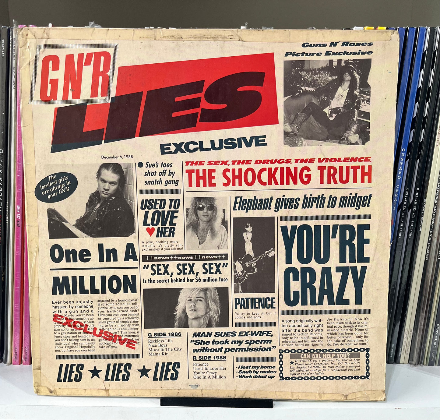 Guns N' Roses – G N' R Lies Vinilo de epoca