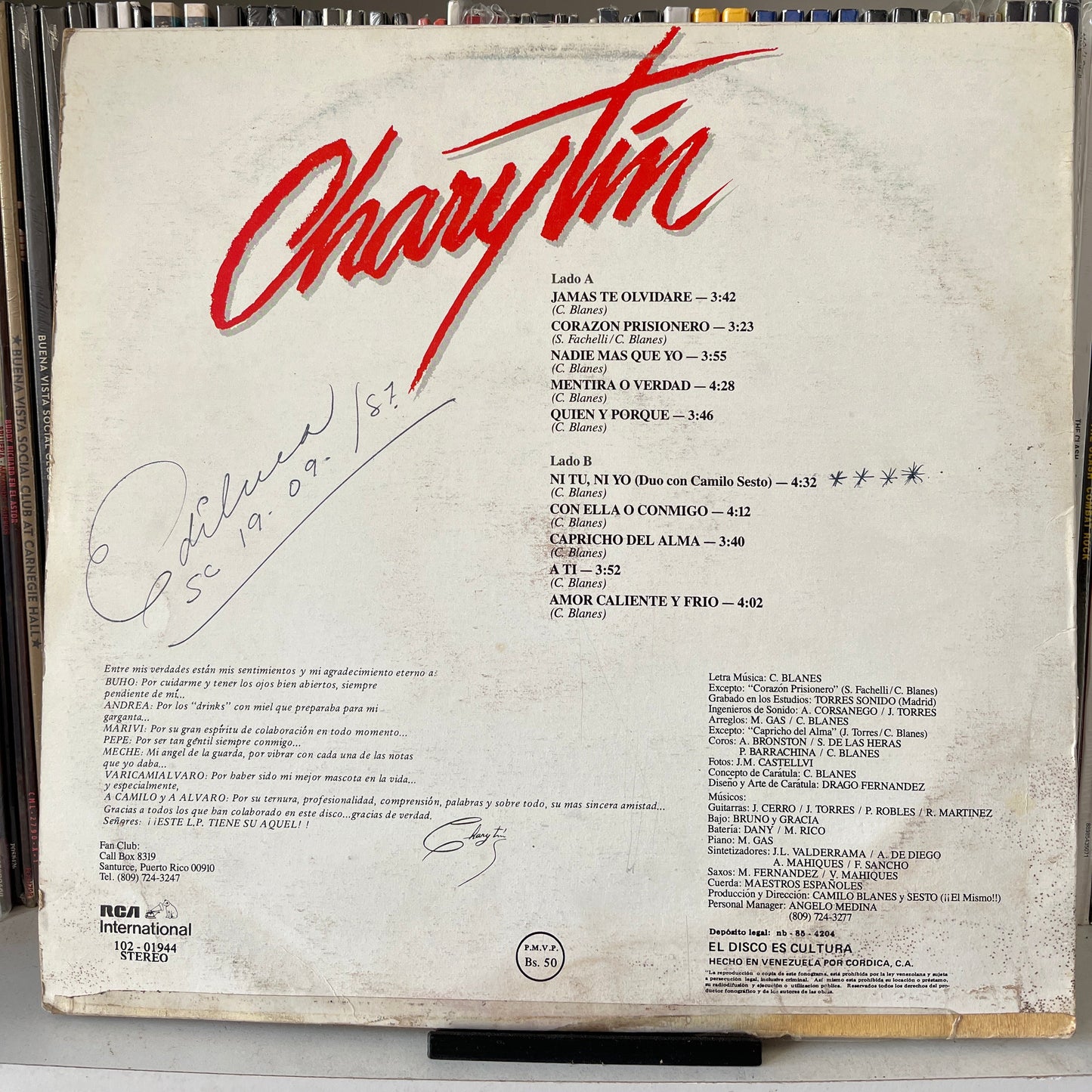Charytin – Verdades Desnudas Vinilo de epoca