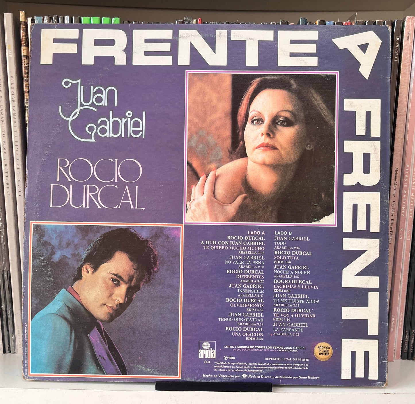 Rocío Dúrcal Y Juan Gabriel – Frente A Frente Vinilo de epoca