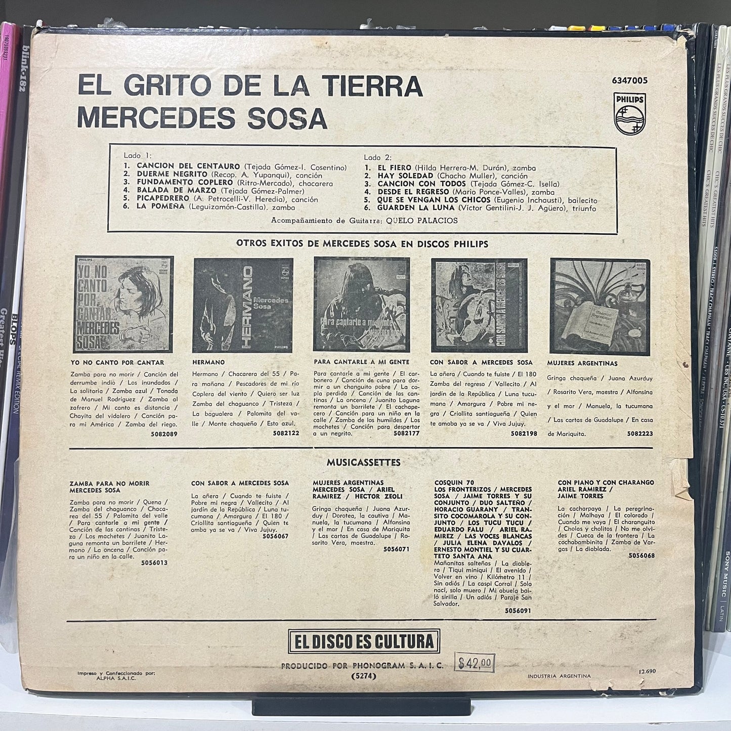 Mercedes Sosa – El Grito De La Tierra vinilo de Epoca
