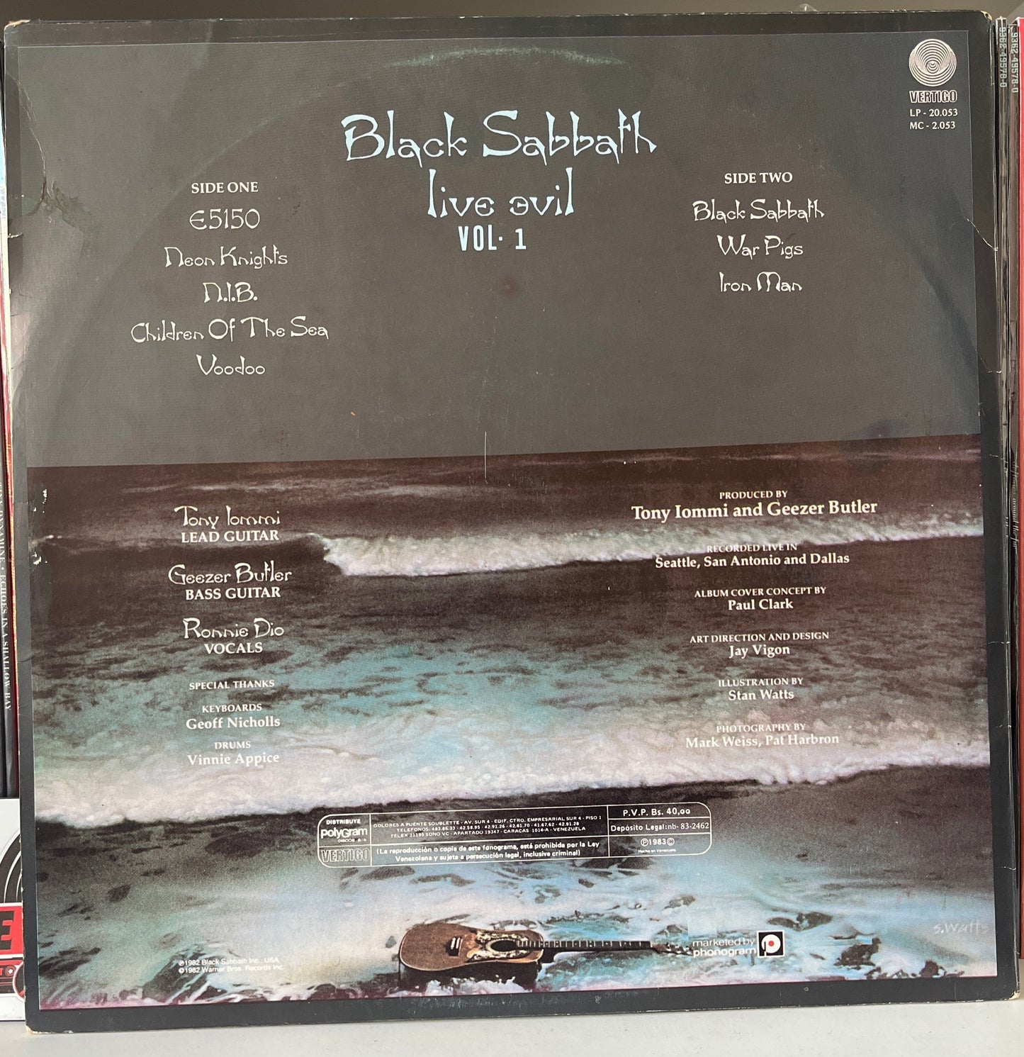 Black Sabbath – Live Evil Vol. I Vinilo de Epoca