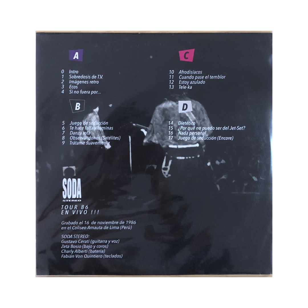 Soda Stereo – Coliseo Amauta, Lima-Perú Tour '86 En Vivo!!! Vinilo Edicion Limitada