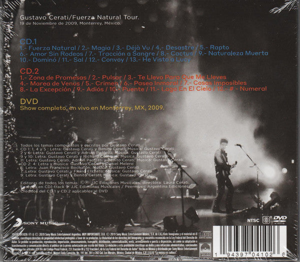 Gustavo Cerati – Fuerza Natural Tour - En Vivo En Monterrey 2009 CD+DVD