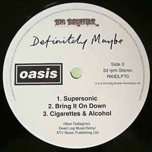 Oasis – Definitely Maybe Vinilo