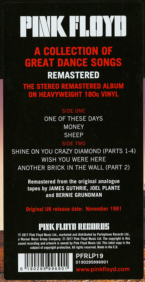 Pink Floyd – A Collection Of Great Dance Songs Vinilo