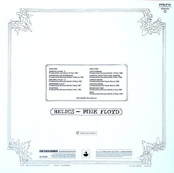 Pink Floyd – Relics Vinilo