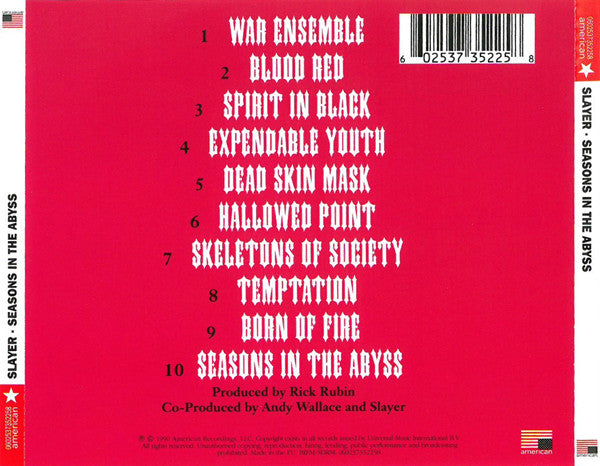 Slayer – Seasons In The Abyss CD