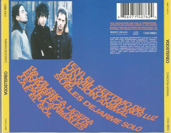 Soda Stereo – Canción Animal CD