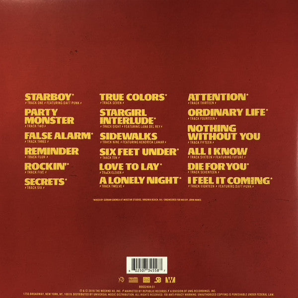 The Weeknd – Starboy VINILO