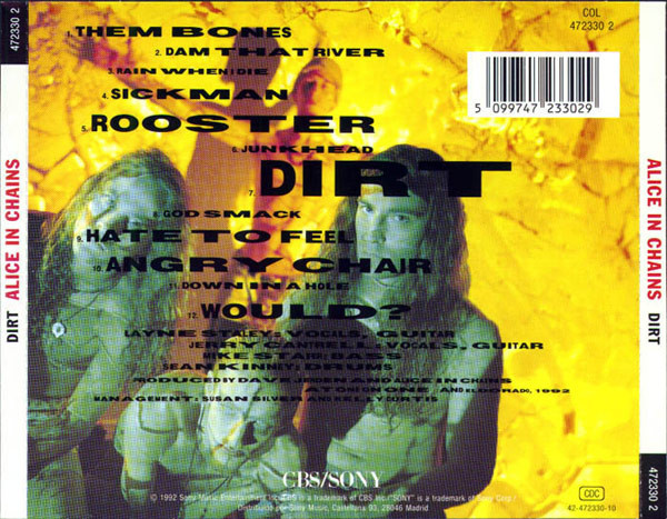 Alice In Chains DIRT CD