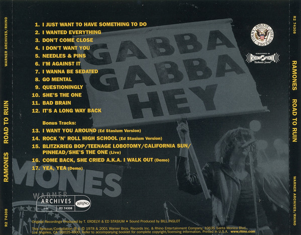 RAMONES - ROAD TO RUIN CD