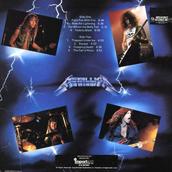 METALLICA - Ride The Lightning Vinilo