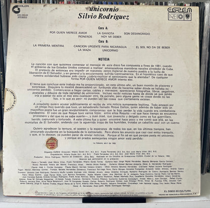 Silvio Rodríguez – Unicornio Vinilo de Época