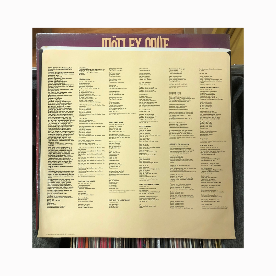 Mötley Crüe – Theatre Of Pain Vinilo de Epoca