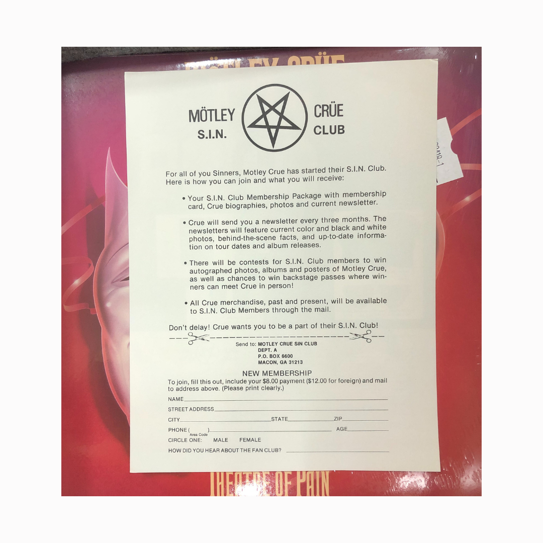 Mötley Crüe – Theatre Of Pain Vinilo de Epoca