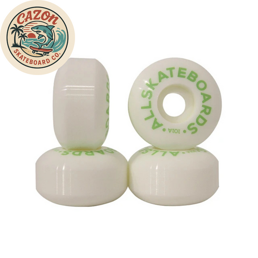 Ruedas ALLSKATEBOARDS 54 mm / 101A – Fluor Green Series