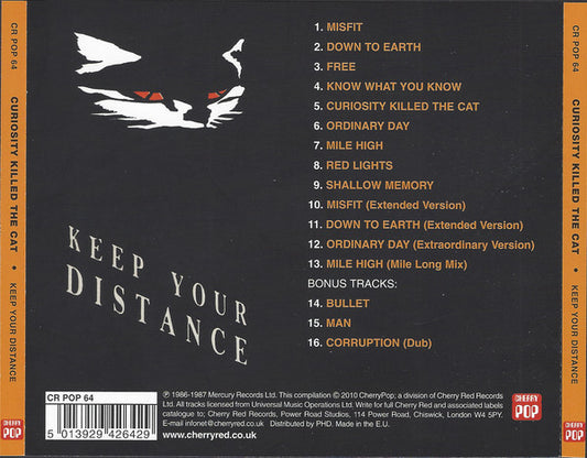 Curiosity Killed The Cat ‎– Keep Your Distance CD