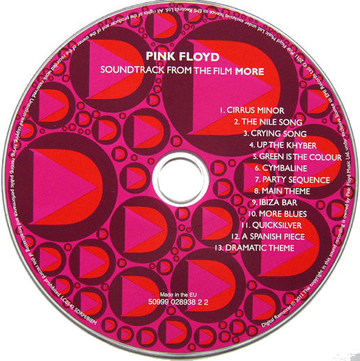 Pink Floyd ‎– Music From The Film More CD