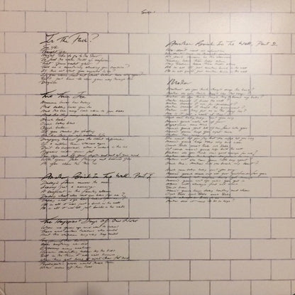 Pink Floyd ‎– The Wall Vinilo