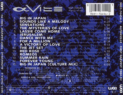 ALPHAVILLE - FIRST HARVEST 1984 / 92 CD
