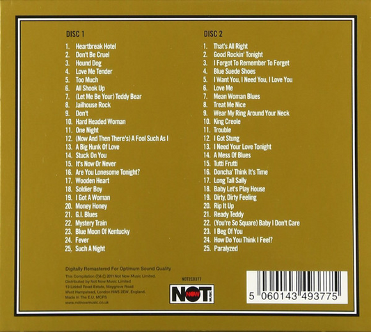 Elvis Presley – Elvis Gold (50 Original Hits) CD