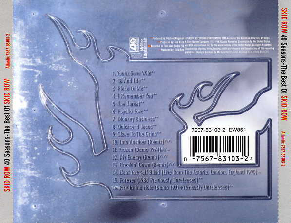 Skid Row – 40 Seasons: The Best Of Skid Row CD